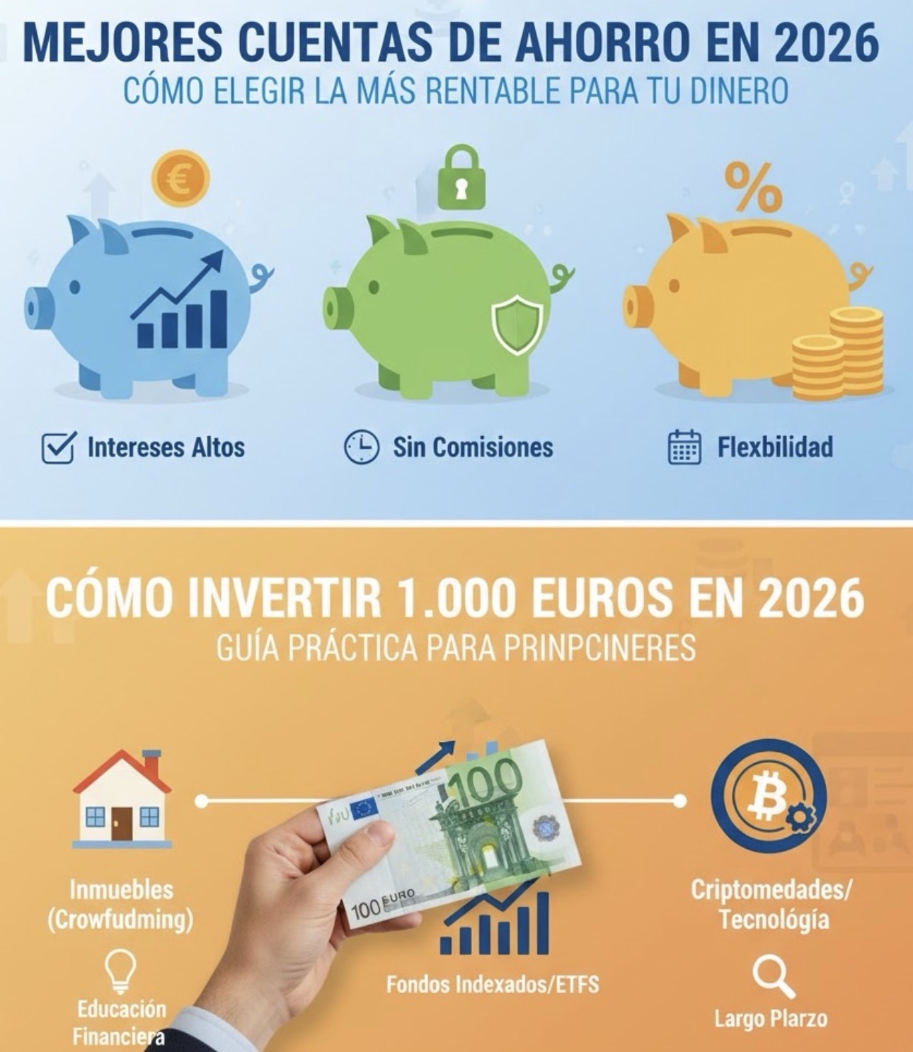 Cómo invertir 1.000 euros en 2026: guía práctica para principiantes