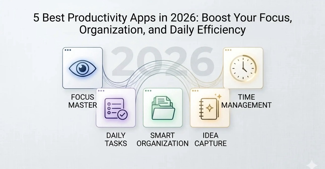 5 Best Productivity Apps in 2026: Boost Your Focus, Organization, and Daily Efficiency